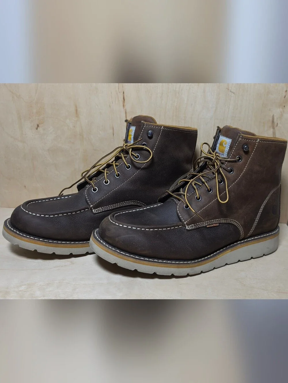 Carhartt Men's Waterproof 6-Inch Moc Toe Wedge Work Boots (Style CMW6095)